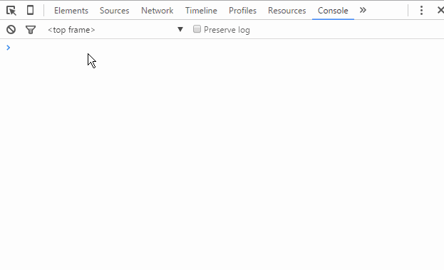 Console in Chrome
